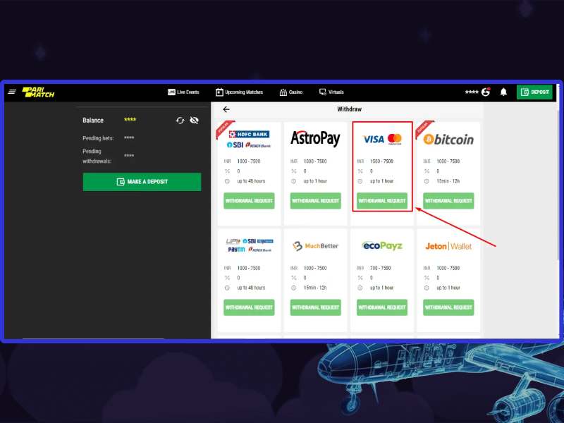 Withdrawal of Winnings